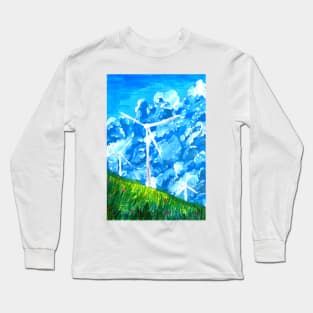 Wind Mills and Clouds Long Sleeve T-Shirt